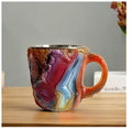 Mineral Crystal Effect Resin Coffee Mug 400ml — Decorative Handle Cup Gift
