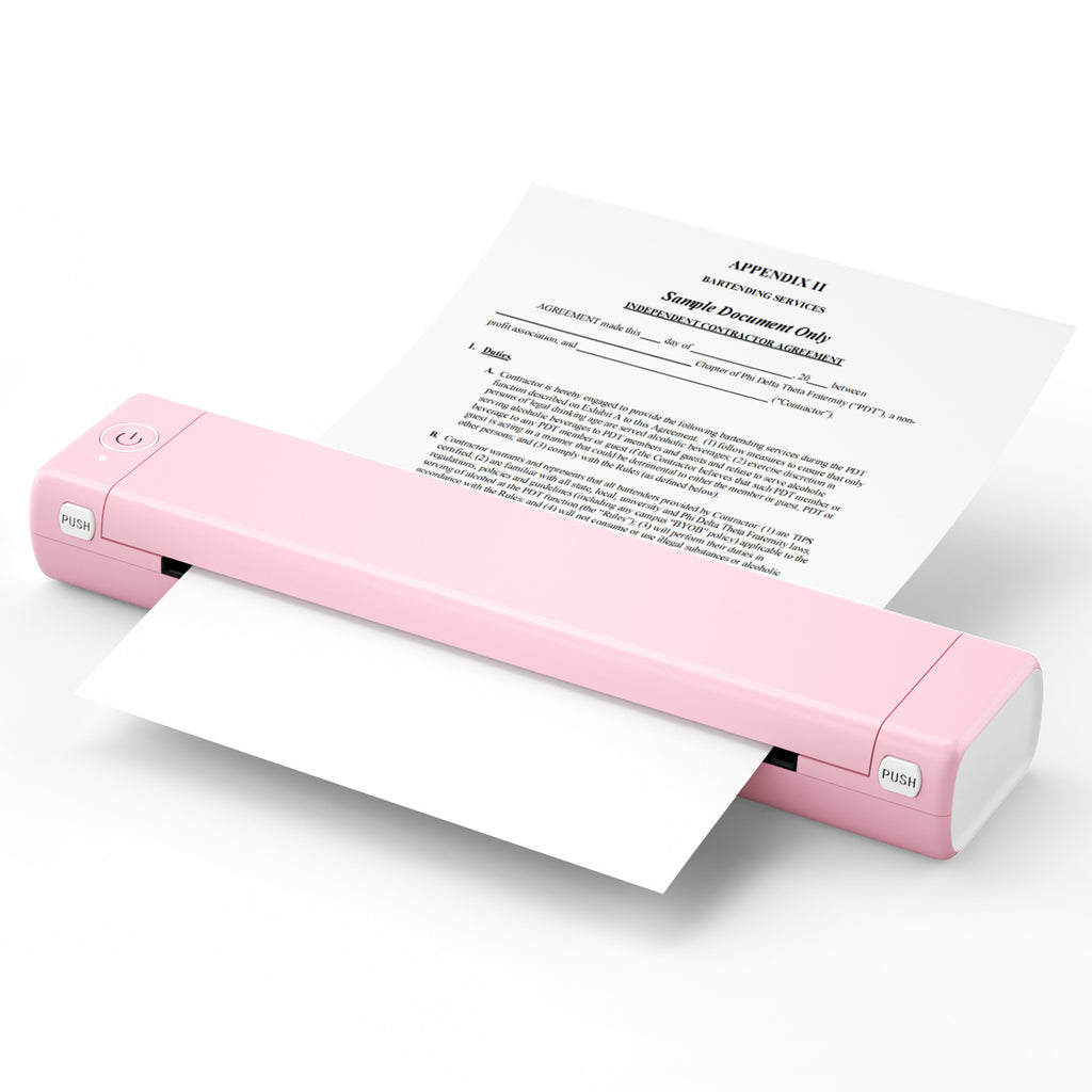 Imprimante thermique portable Bluetooth Phomemo M08F A4 — Imprimante de bureau mobile sans fil