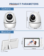 HD Wireless Baby Monitor — 5-inch 720p Screen with Cry Detection & Temperature