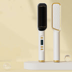 2-in-1 Ionic Hair Straightener & Curling Comb — Ceramic PTC with LCD Option