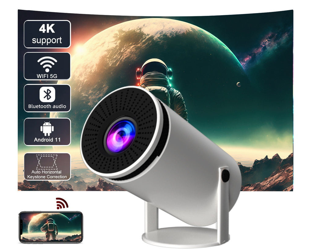 HY300 Android Smart Mini Projector 720p — 120 ANSI Lumens Home Cinema EU/US Plug