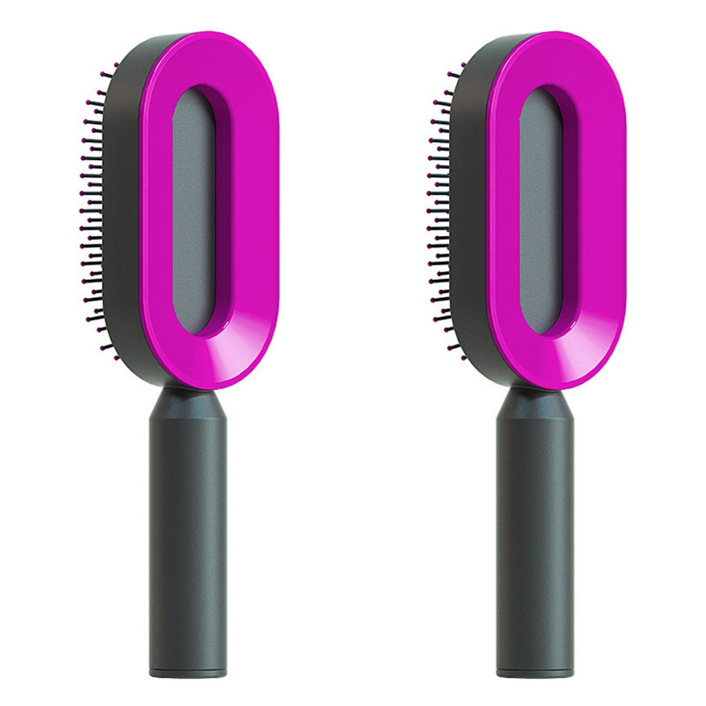 Self-Cleaning Hairbrush with 3D Air Cushion — Detangling Scalp Massage Brush