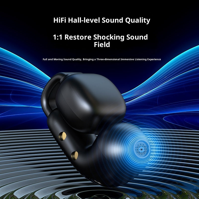 DX09 Clip-On Open-Ear Headphones — Waterproof Bone Conduction Sports Earphones