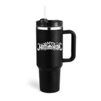 40oz Insulated Stainless Steel Tumbler with Handle & Straw — Hot 12Hr Cold 24Hr
