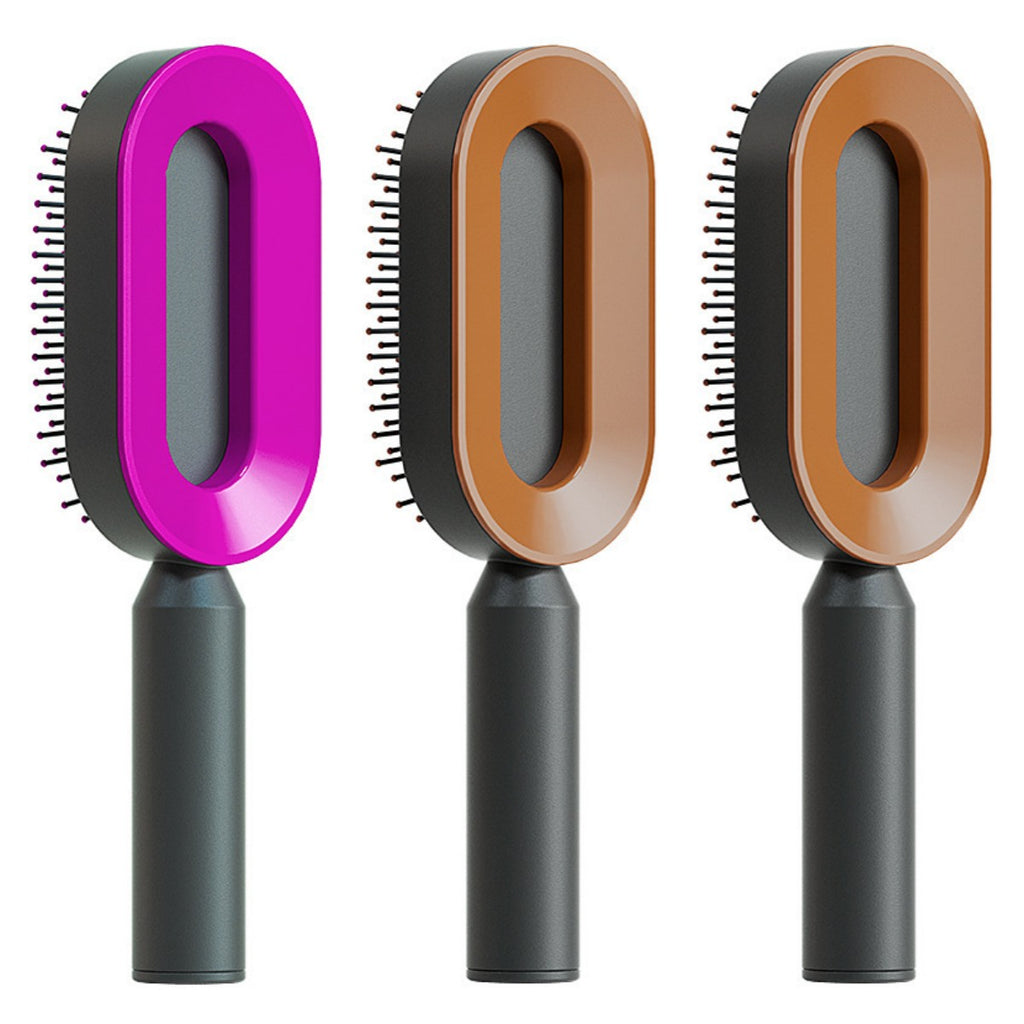 Self-Cleaning Hairbrush with 3D Air Cushion — Detangling Scalp Massage Brush
