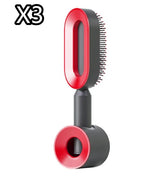 Self-Cleaning Hairbrush with 3D Air Cushion — Detangling Scalp Massage Brush