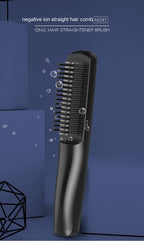 Wireless Ionic Hair Straightener Comb — USB-C Rechargeable 2600mAh Styling Tool