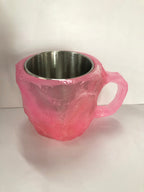 Mineral Crystal Effect Resin Coffee Mug 400ml — Decorative Handle Cup Gift