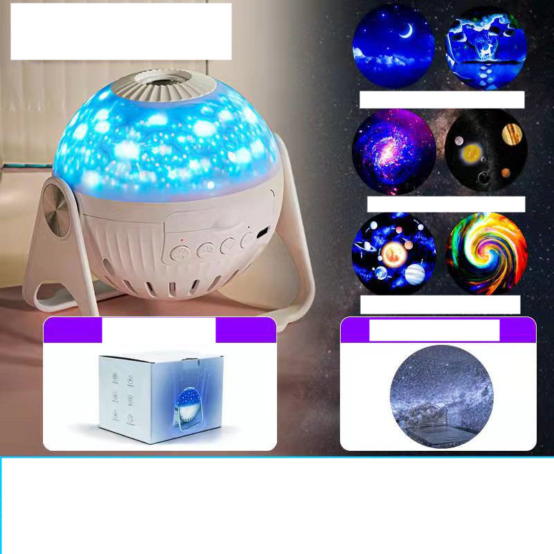Galaxy Star Projector Night Light — Bedroom Projector with Colour Discs & Bluetooth