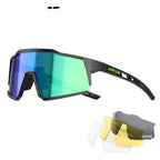 Cycling Glasses with 4 Interchangeable Lenses — TR90 Sports Sunglasses