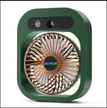 2-in-1 USB Misting Fan & Humidifier — 3 Speed Desk Spray Cooling Fan Green/White