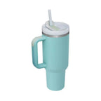 40oz Insulated Stainless Steel Tumbler with Handle & Straw — Hot 12Hr Cold 24Hr