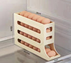 4-Layer Automatic Egg Roller Tray — 30-Egg Refrigerator Organiser 4 Colours