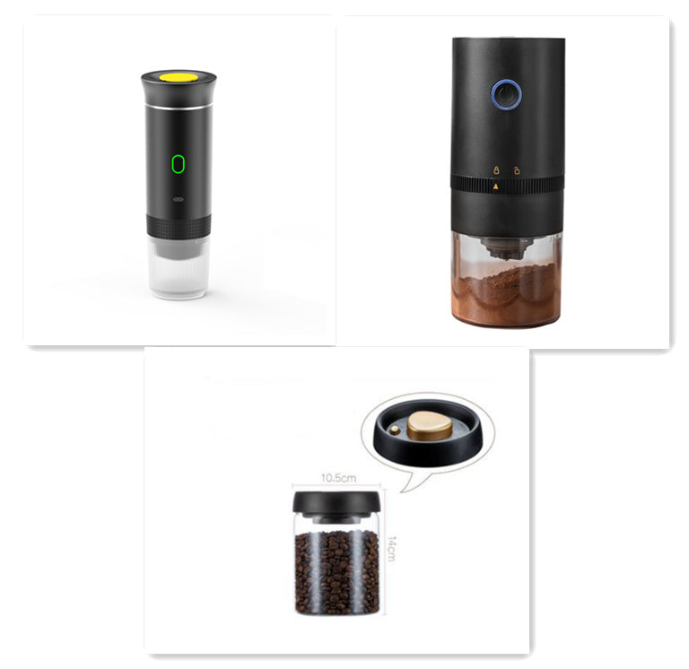 3-in-1 Portable Espresso Machine — USB-C Rechargeable 60ml for Capsules & Ground Coffee