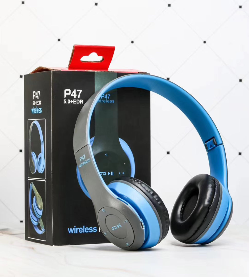 Foldable Bluetooth 5.0 Headphones — Wireless & Wired Over-Ear with TV Adaptor 5 Colours