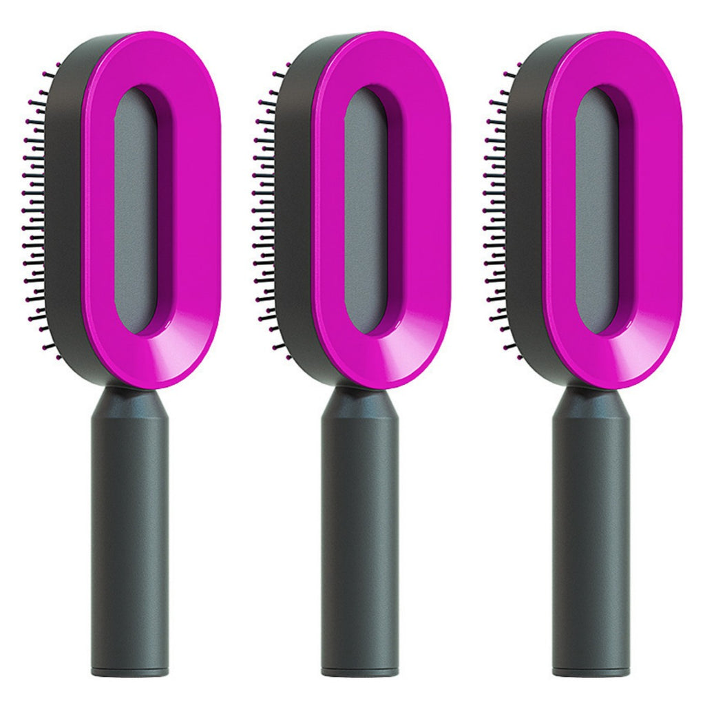 Self-Cleaning Hairbrush with 3D Air Cushion — Detangling Scalp Massage Brush
