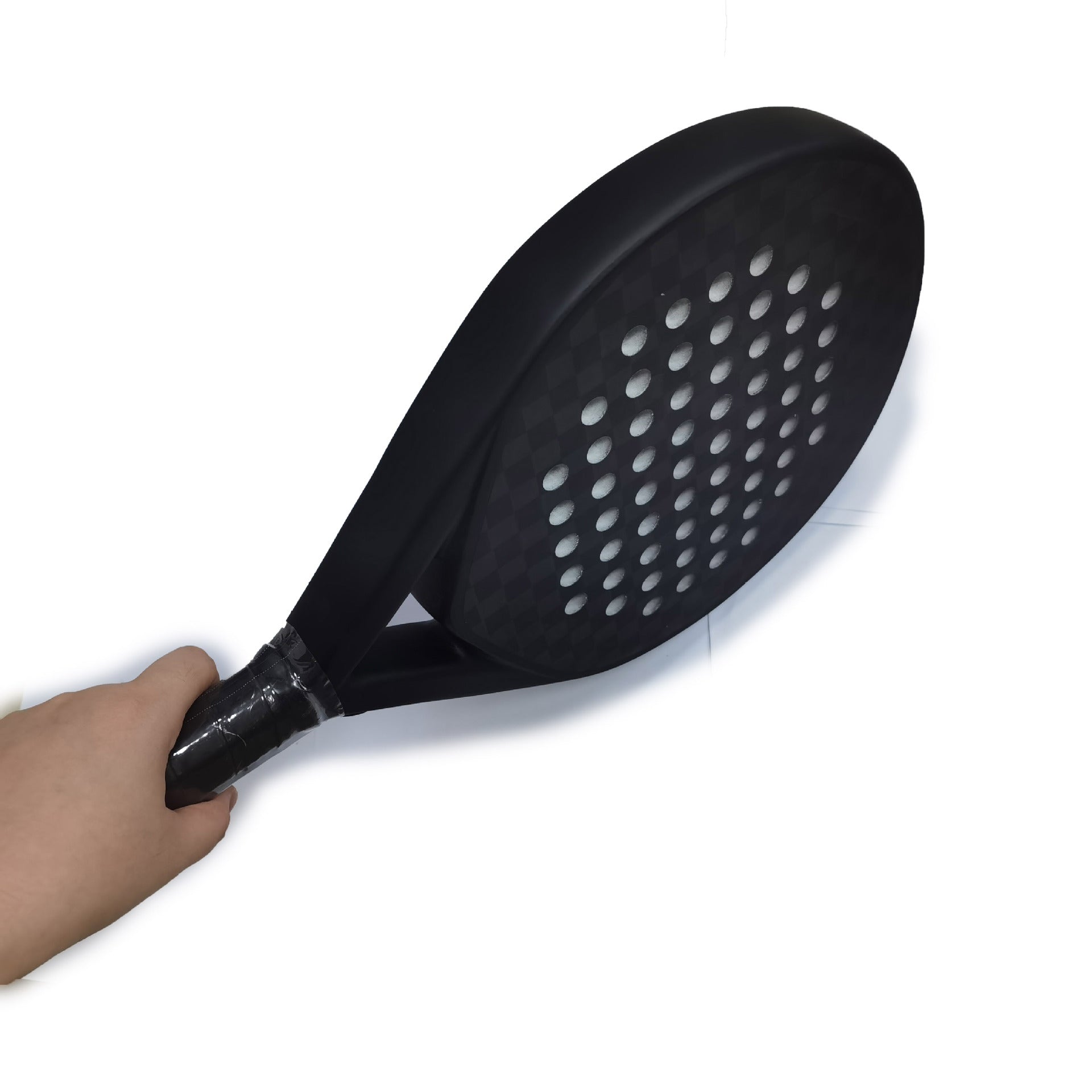 Carbon Fibre Padel Racket — Round Head Professional Bat 460×260mm