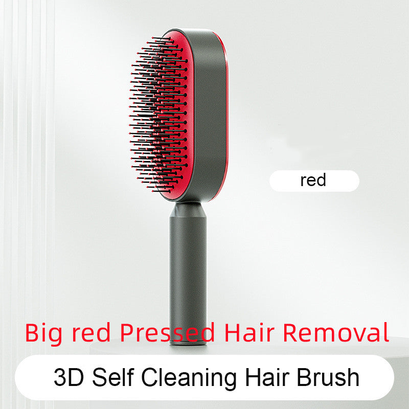 Self-Cleaning Hairbrush with 3D Air Cushion — Detangling Scalp Massage Brush