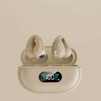 Écouteurs à conduction osseuse Q80 Ear Clip — Stéréo à oreille libre Bluetooth 5.3