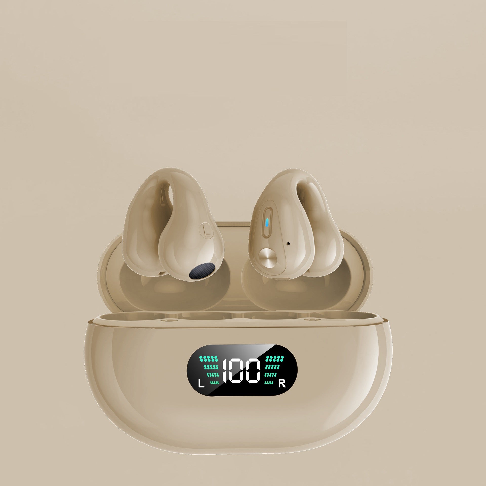 Q80 Ear Clip Bone Conduction Headphones — Bluetooth 5.3 Open-Ear Stereo