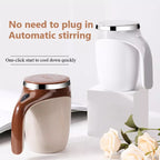 Self-Stirring Magnetic Travel Mug — 304 Stainless Steel USB Rechargeable Cup