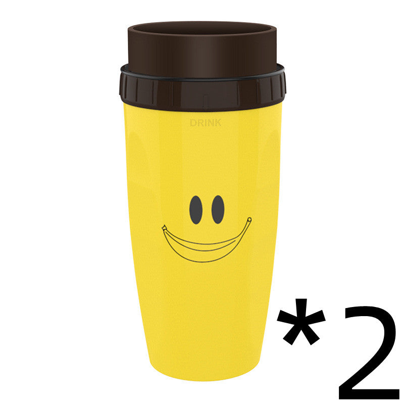 Twist-Seal Lidless Travel Tumbler — 300ml Double-Wall Insulated Straw Cup