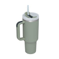 40oz Insulated Stainless Steel Tumbler with Handle & Straw — Hot 12Hr Cold 24Hr