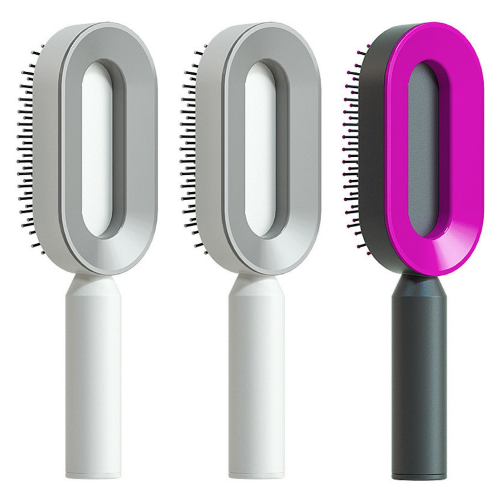 Self-Cleaning Hairbrush with 3D Air Cushion — Detangling Scalp Massage Brush