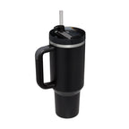 40oz Insulated Stainless Steel Tumbler with Handle & Straw — Hot 12Hr Cold 24Hr