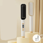2-in-1 Ionic Hair Straightener & Curling Comb — Ceramic PTC with LCD Option