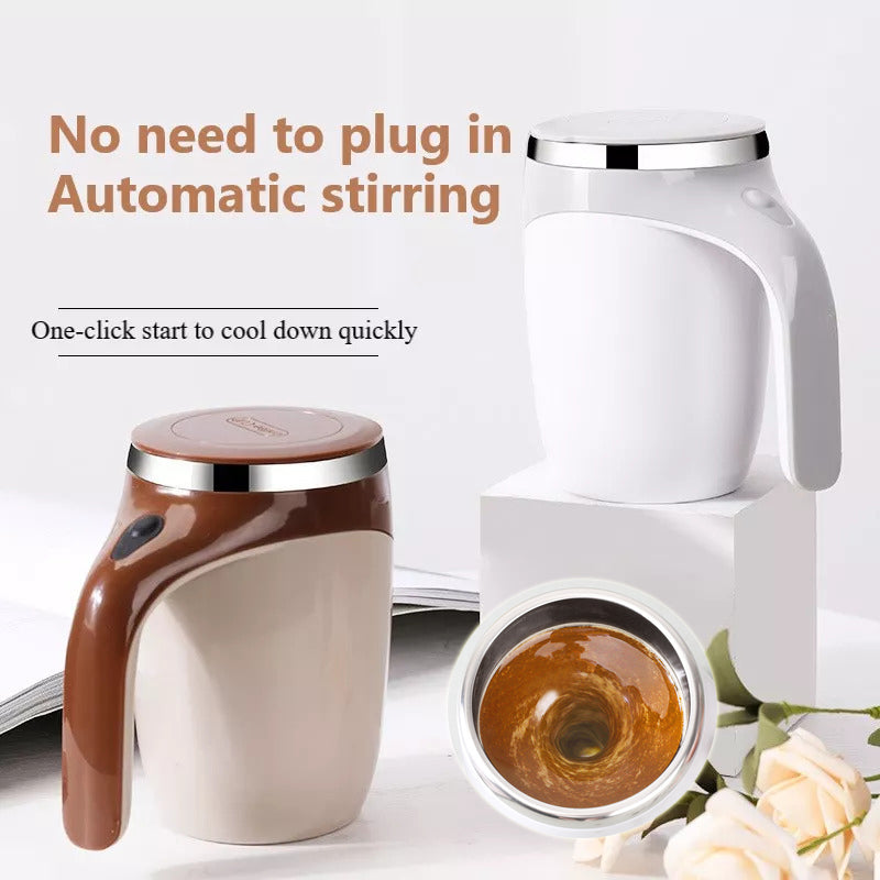 Self-Stirring Magnetic Travel Mug — 304 Stainless Steel USB Rechargeable Cup