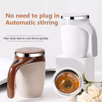 Self-Stirring Magnetic Travel Mug — 304 Stainless Steel USB Rechargeable Cup