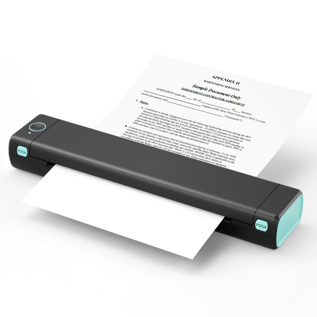 Imprimante thermique portable Bluetooth Phomemo M08F A4 — Imprimante de bureau mobile sans fil