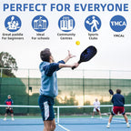 Pickleball Paddle Set — 2 Carbon Fibre Paddles, 4 Balls & Carry Bag