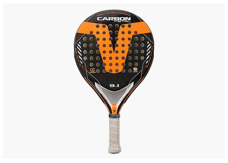 Carbon Fibre Padel Racket — Round Head Professional Bat 460×260mm