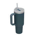 40oz Insulated Stainless Steel Tumbler with Handle & Straw — Hot 12Hr Cold 24Hr