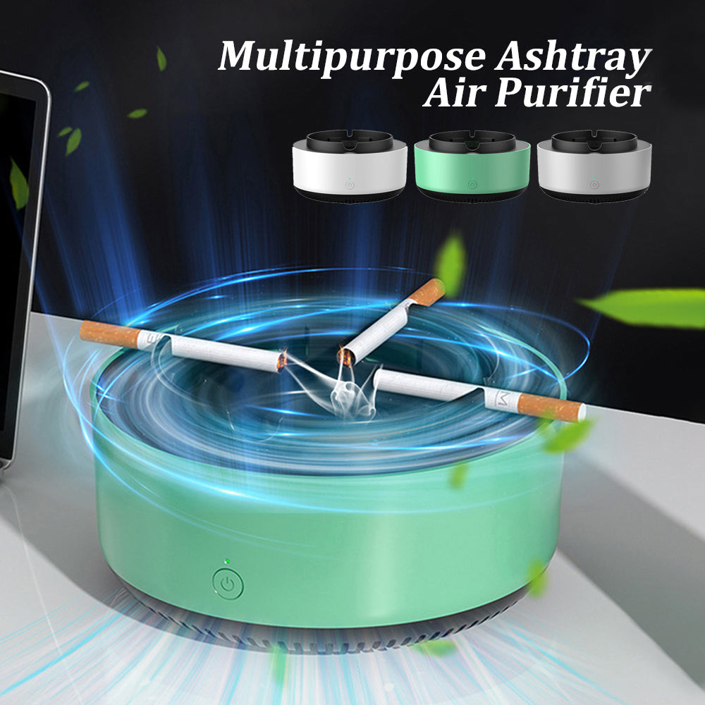 Smoke-Filtering Ashtray Air Purifier — Negative Ion Odour Removal with Aromatherapy