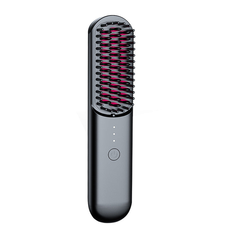 Cordless 2-in-1 Hair Curler & Straightener Comb — Ionic Wireless Styling Tool
