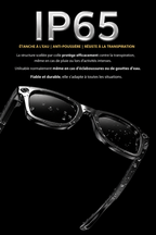 Lunettes intelligentes Bluetooth avec IA – Caméra intégrée, traduction en temps réel et filtre anti-lumière bleue
